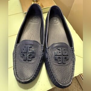 Tory Burch Navy Blue Loafers